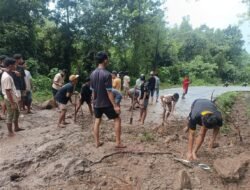Atasi Longsor di Jalan Nanga Ramut – Dintor, Sekretaris Agustinus Adun Bilang Penanganannya melalui SIBAT