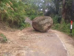 Batu Besar di Jalur Coal – Lewur Masih Mejeng di Badan Jalan
