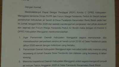 Ini Rekomendasi DPRD Kabupaten Manggarai Soal Keis Pembangunan Mata Air di Paralando, Dewan Klemens Malis: Tinggal Dieksekusi Eksekutif
